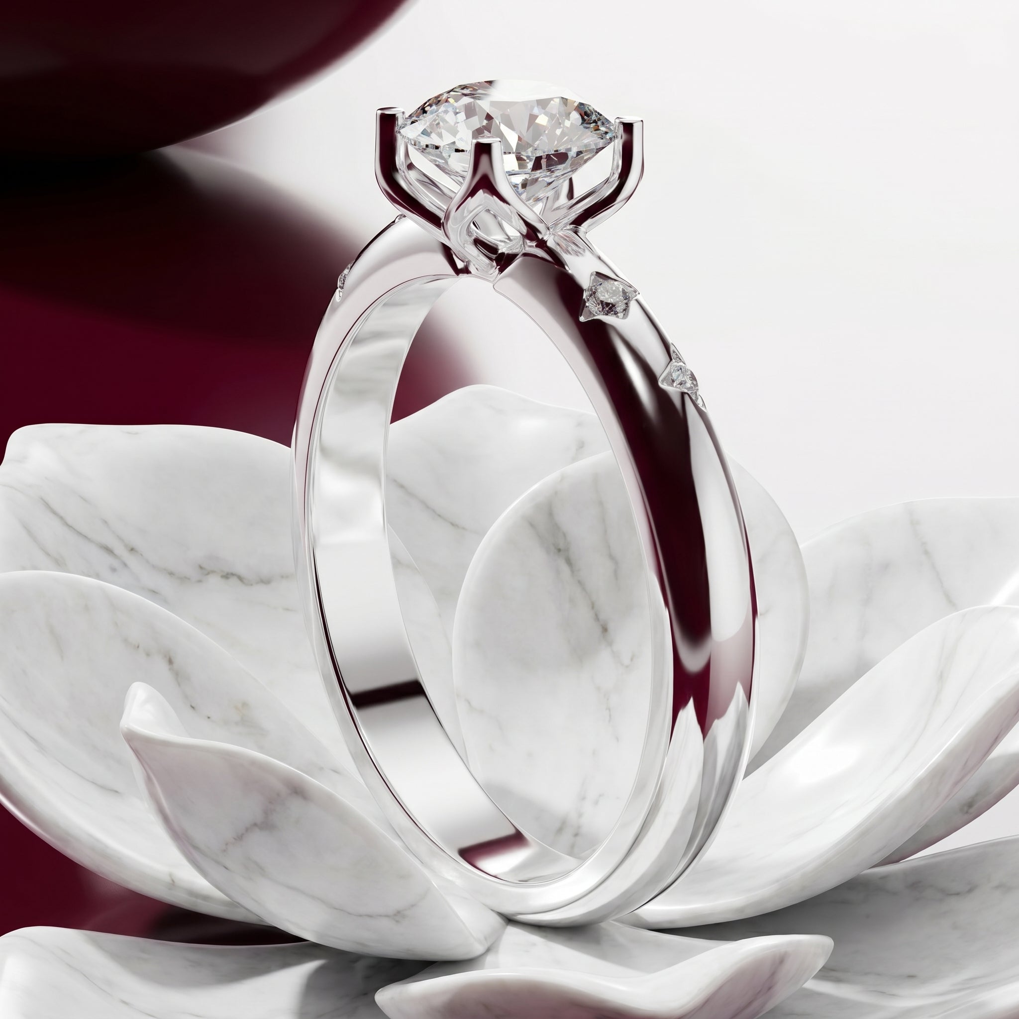 Isabella Round Moissanite Solitaire Ring