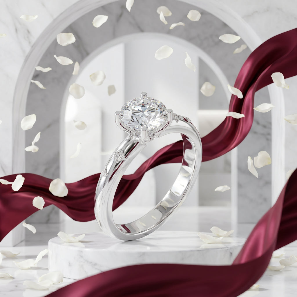 Isabella Round Moissanite Solitaire Ring