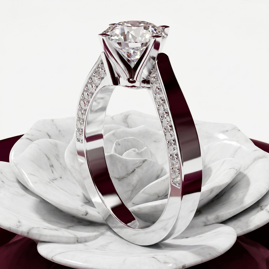 Aurielle 1.5CT Cathedral Moissanite Engagement Ring