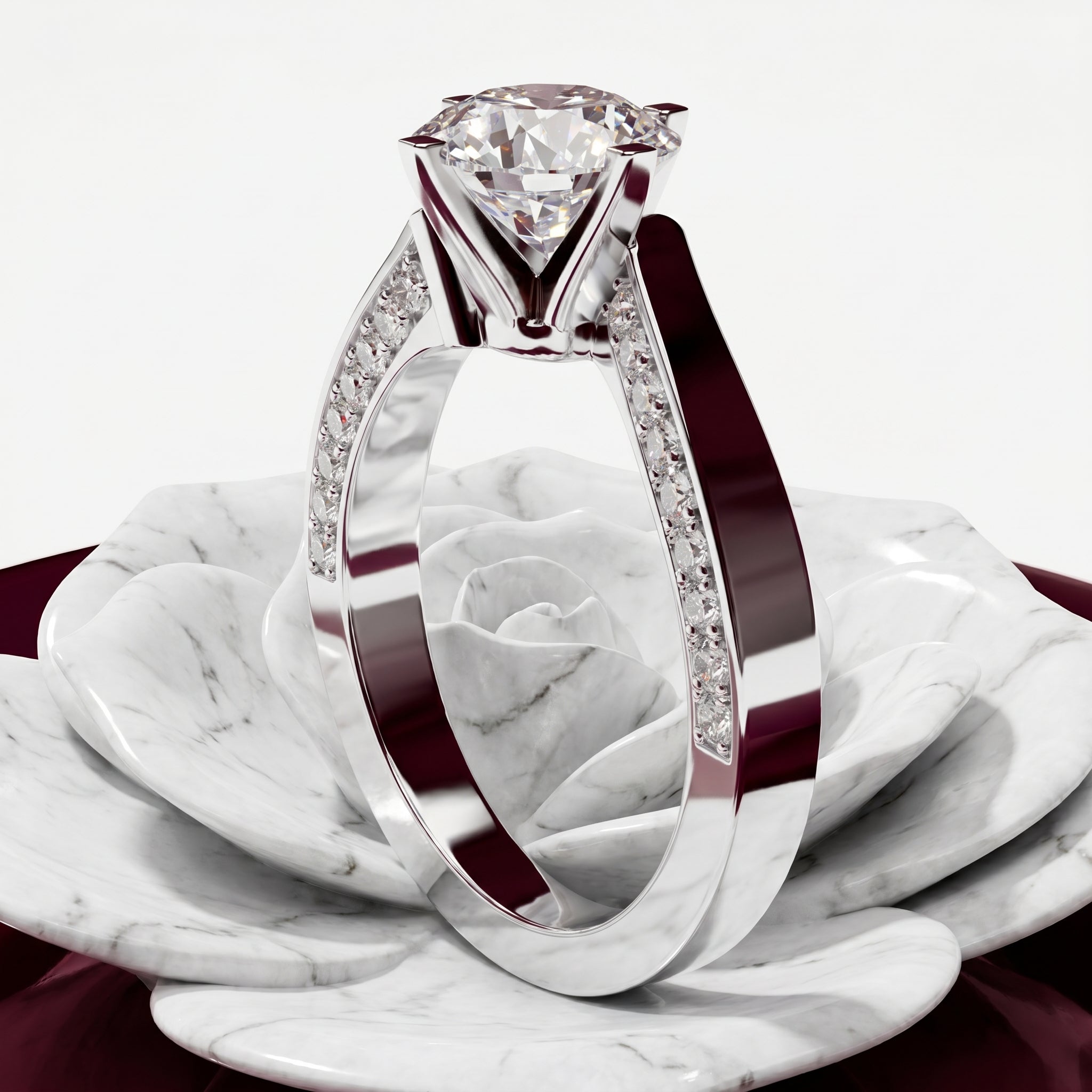 Aurielle 1.5CT Cathedral Moissanite Engagement Ring