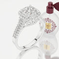 Evelyn Vintage Halo Moissanite Ring
