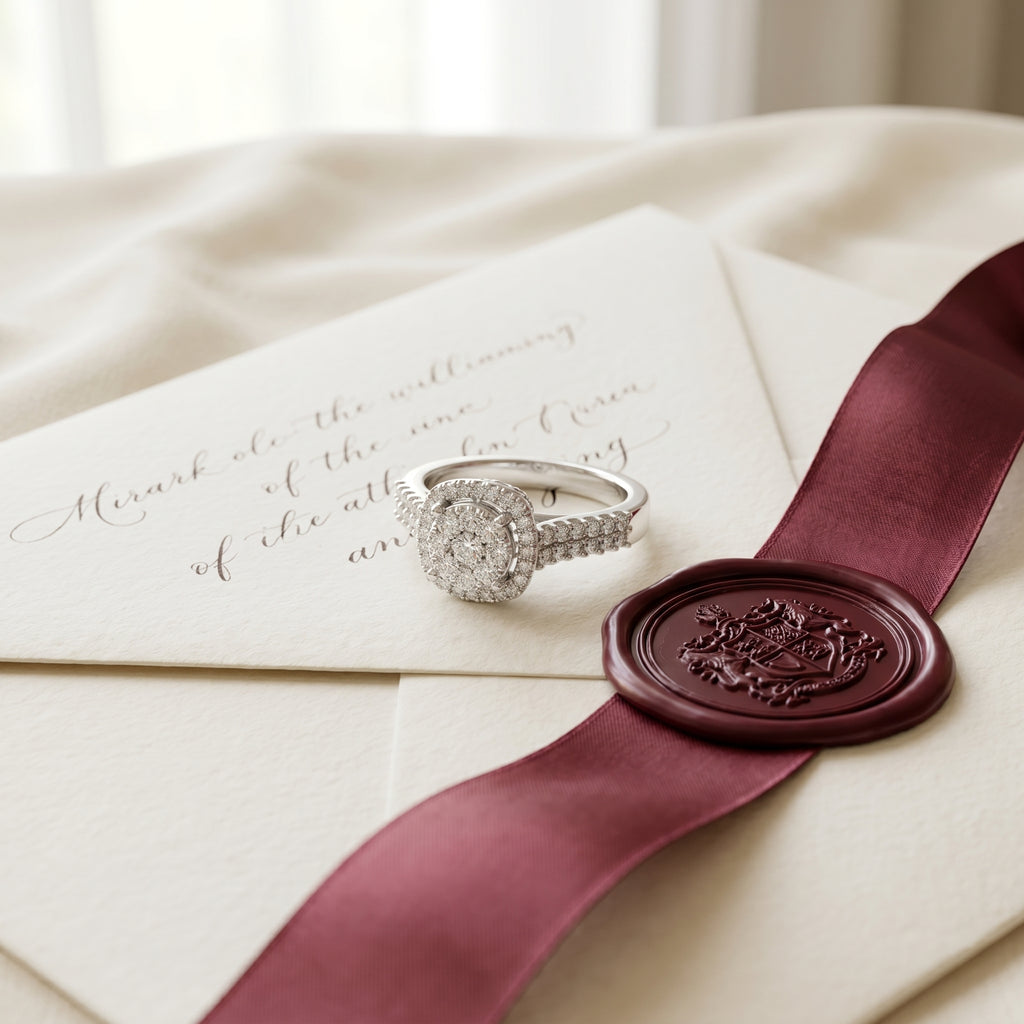 Evelyn Vintage Halo Moissanite Ring