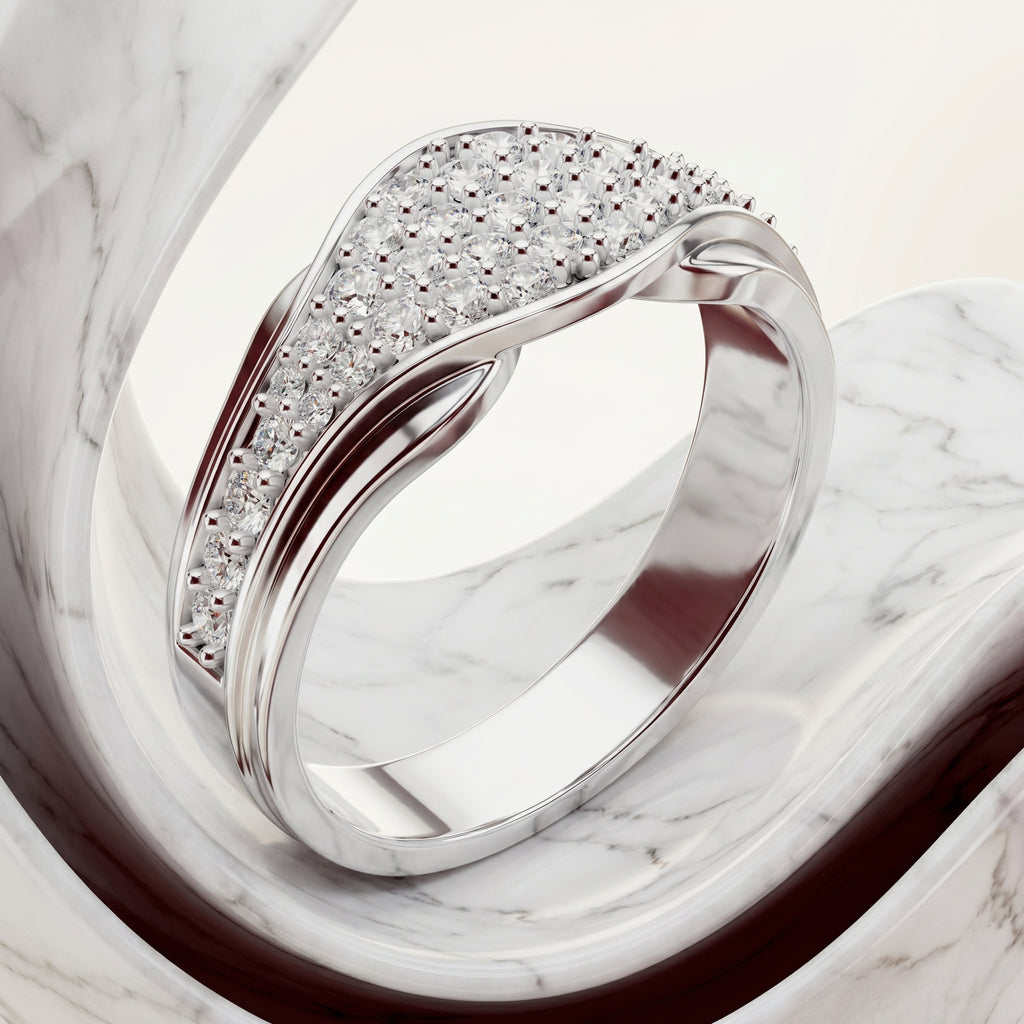 Celeste Pavé Dome Moissanite Ring