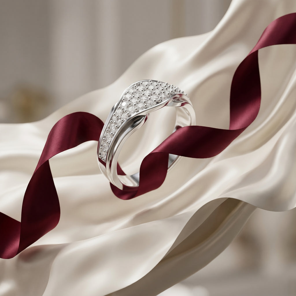 Celeste Pavé Dome Moissanite Ring
