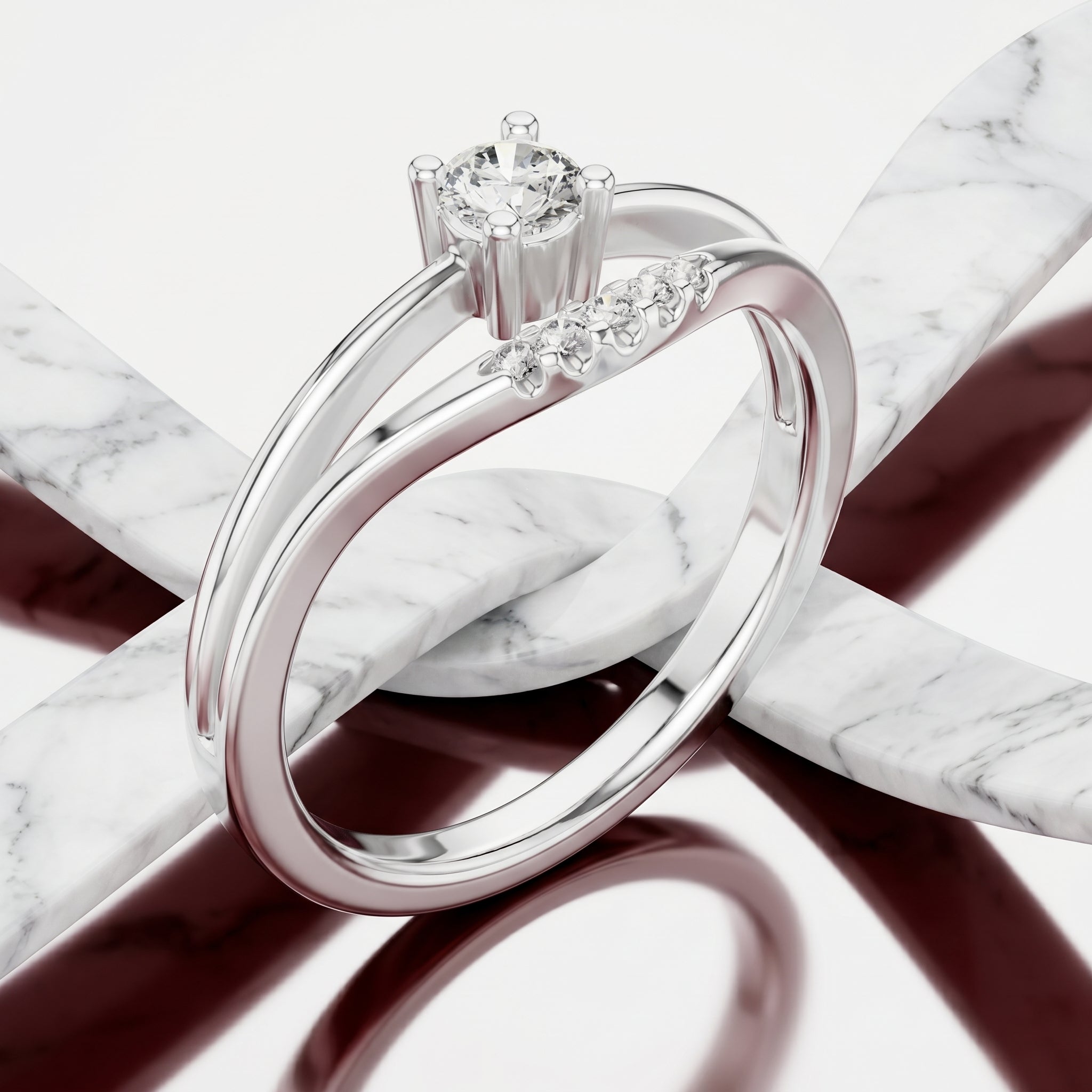 Aurelia Twist Solitaire Ring