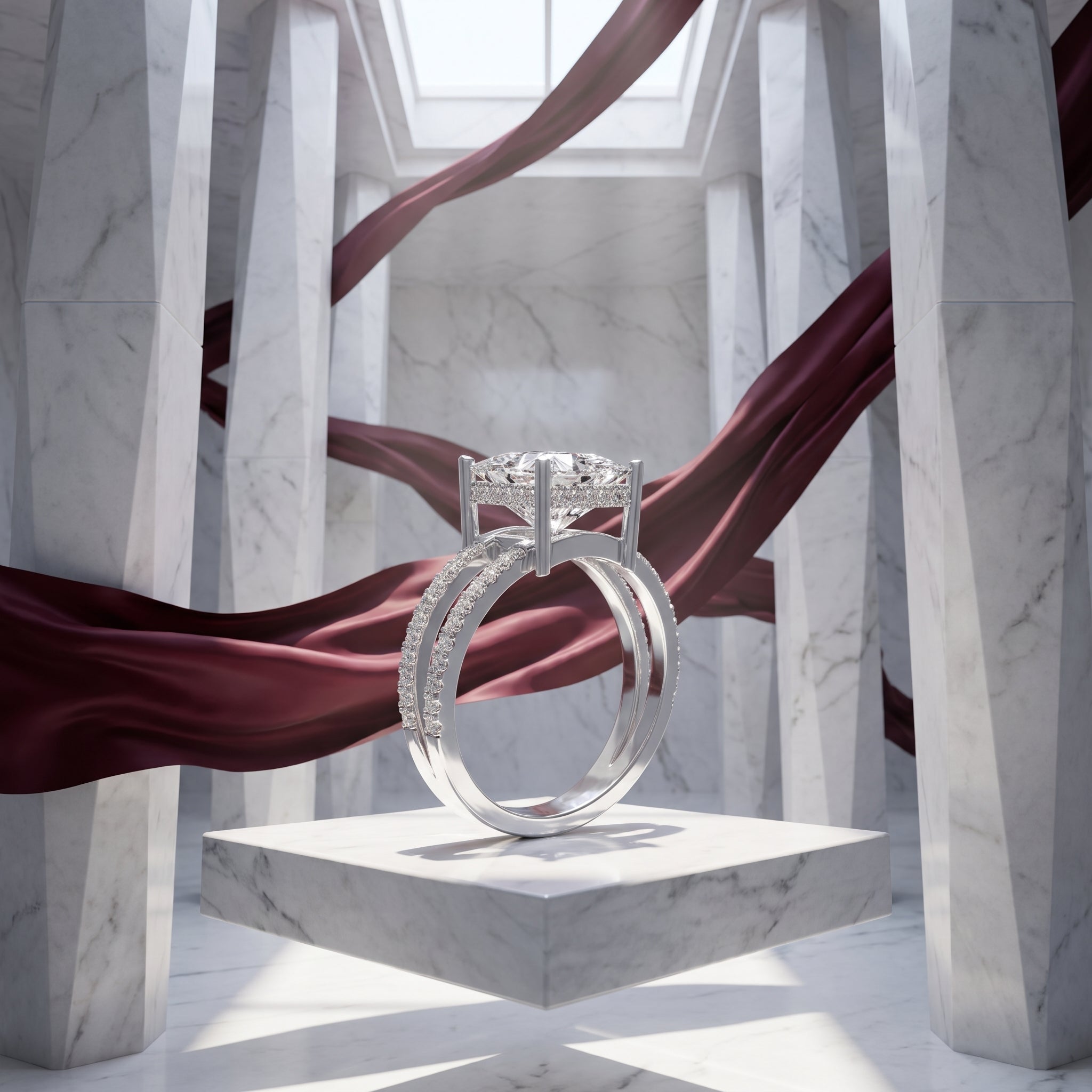 Regalia Royale Princess Cut Engagement Ring