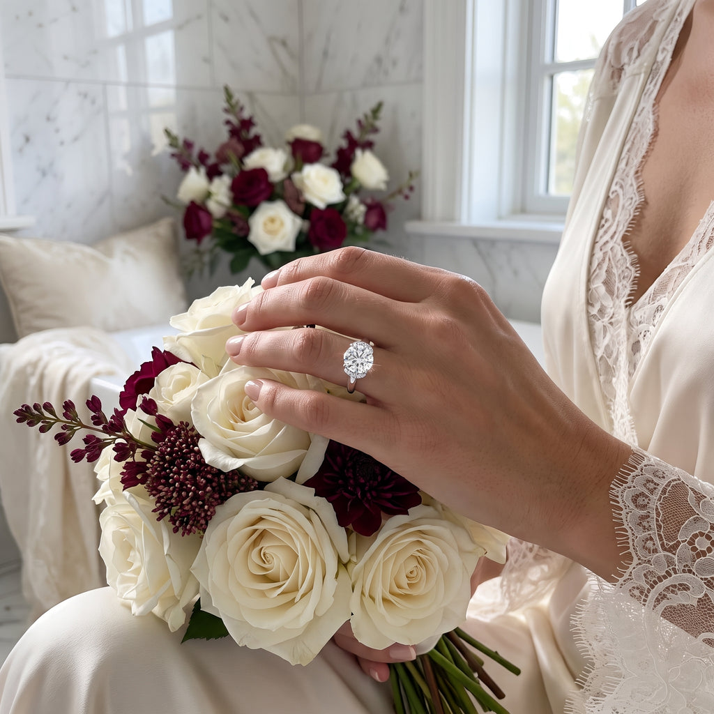 Luna Hidden Halo Round Solitaire Engagement Ring