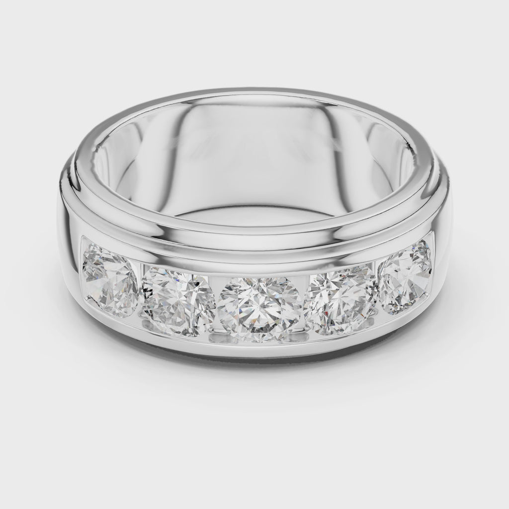 Dominic Channel Set Moissanite Band