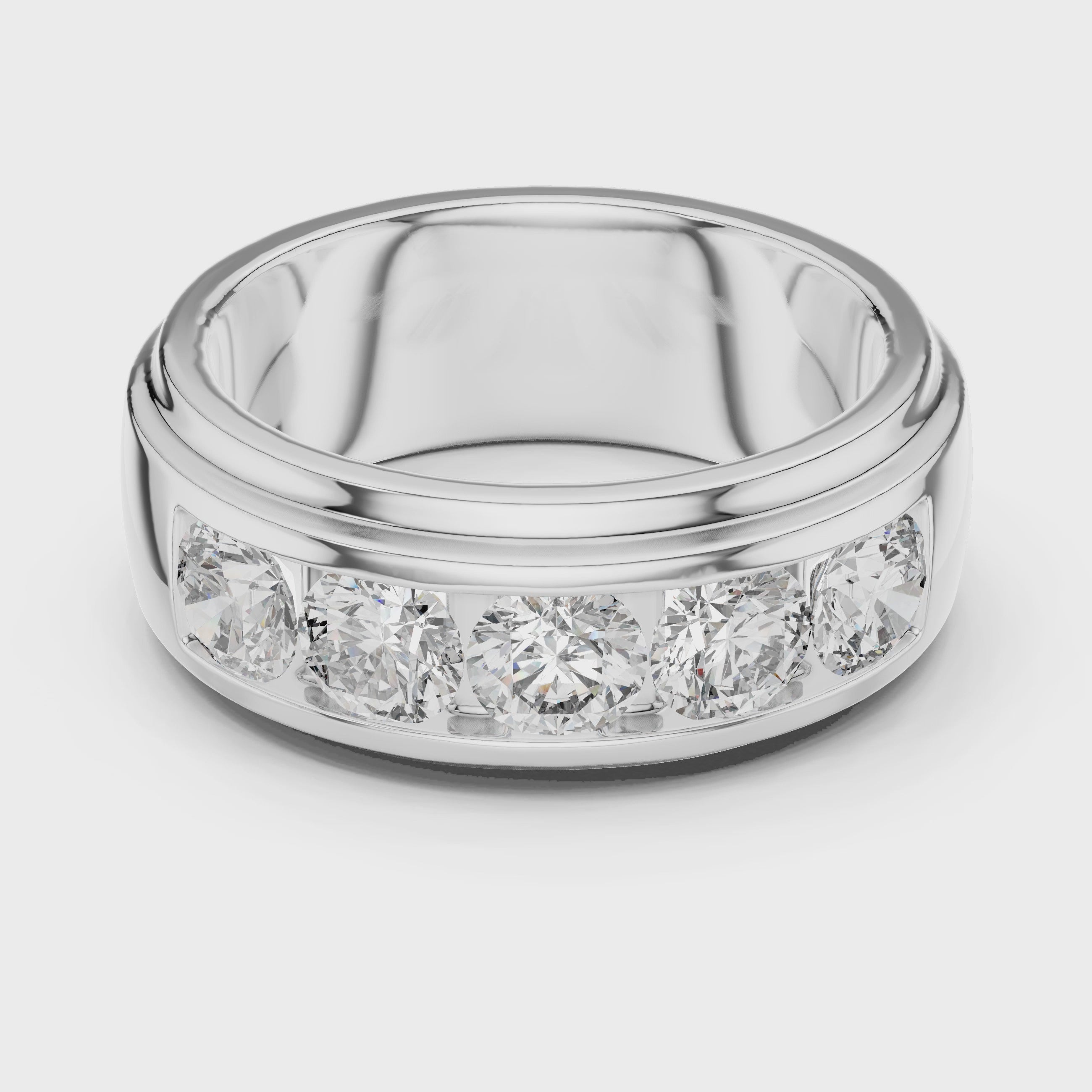 Dominic Channel Set Moissanite Band