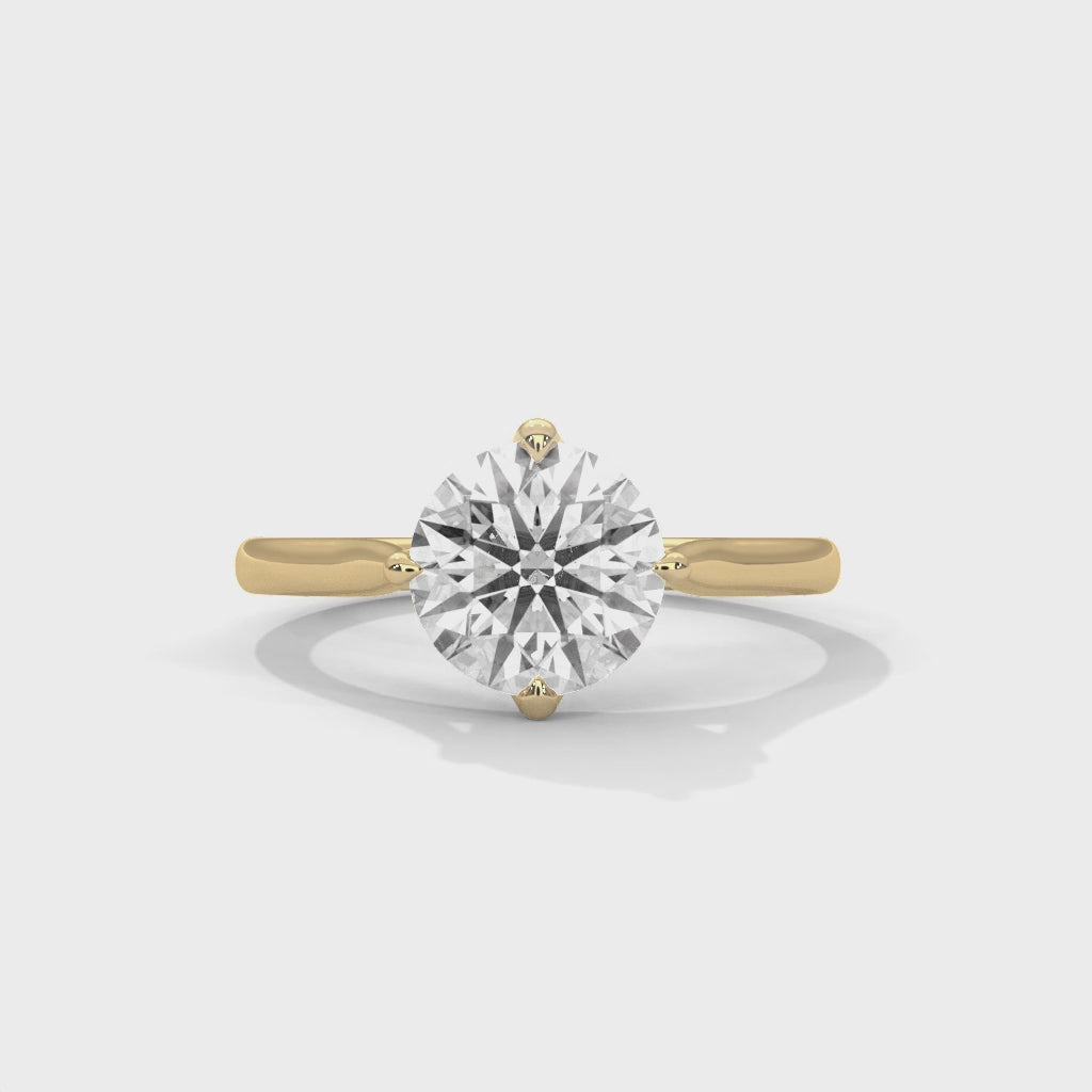 Aurelia Cathedral Round Solitaire Engagement Ring