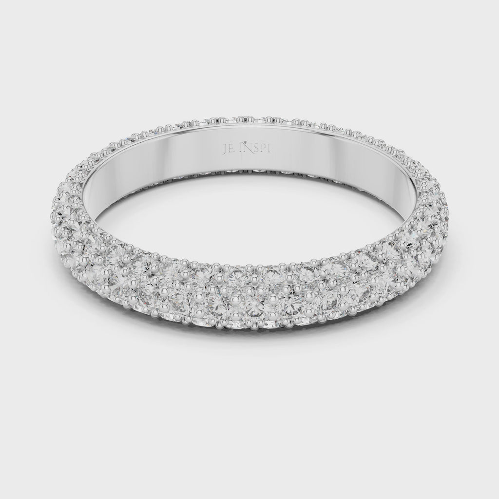 Celeste Three Row Moissanite Eternity Band
