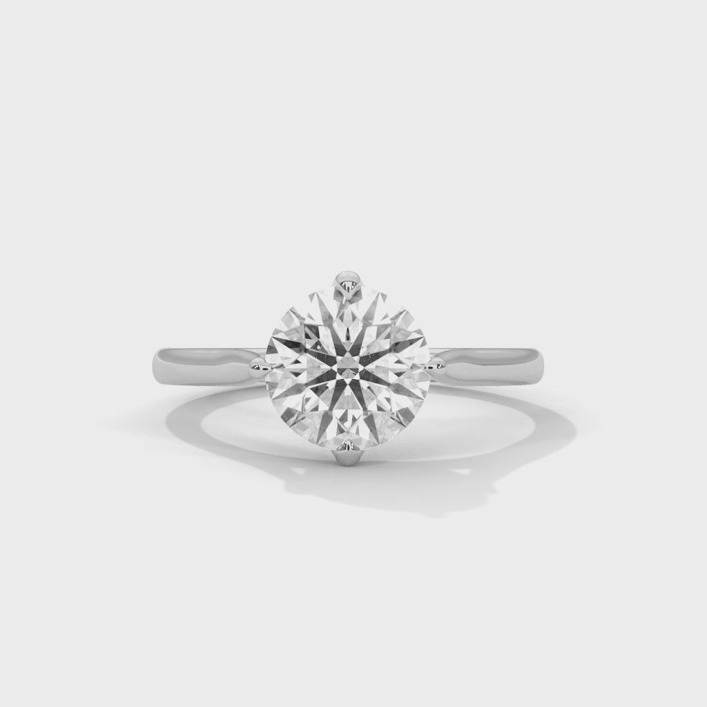 Aurelia Cathedral Round Solitaire Engagement Ring
