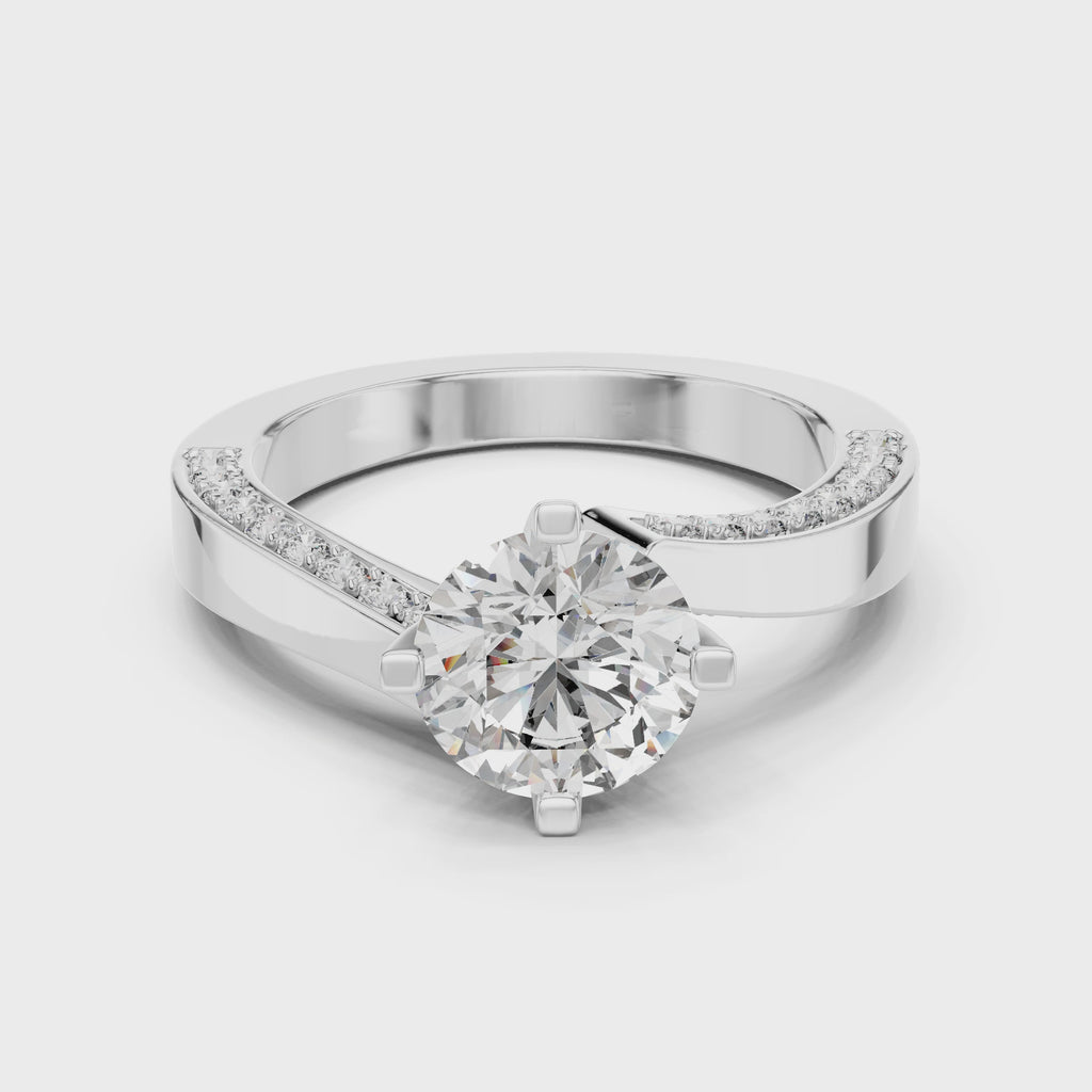 Aurielle 1.5CT Cathedral Moissanite Engagement Ring