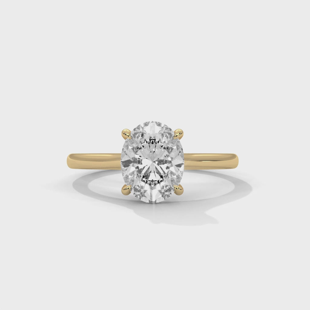 Evelyn Oval Moissanite Engagement Ring