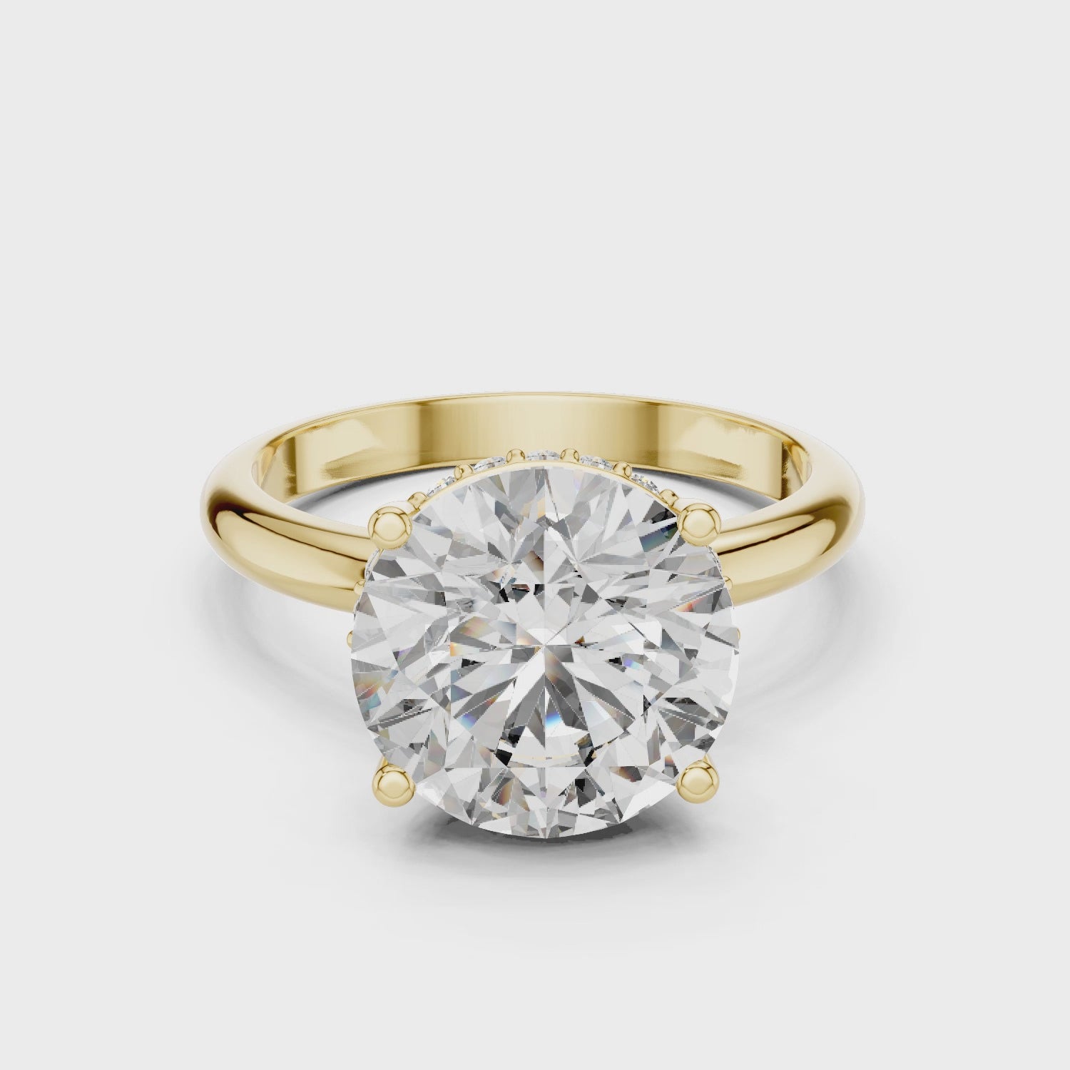 Eterna 3.75 CT Round Moissanite Solitaire Ring