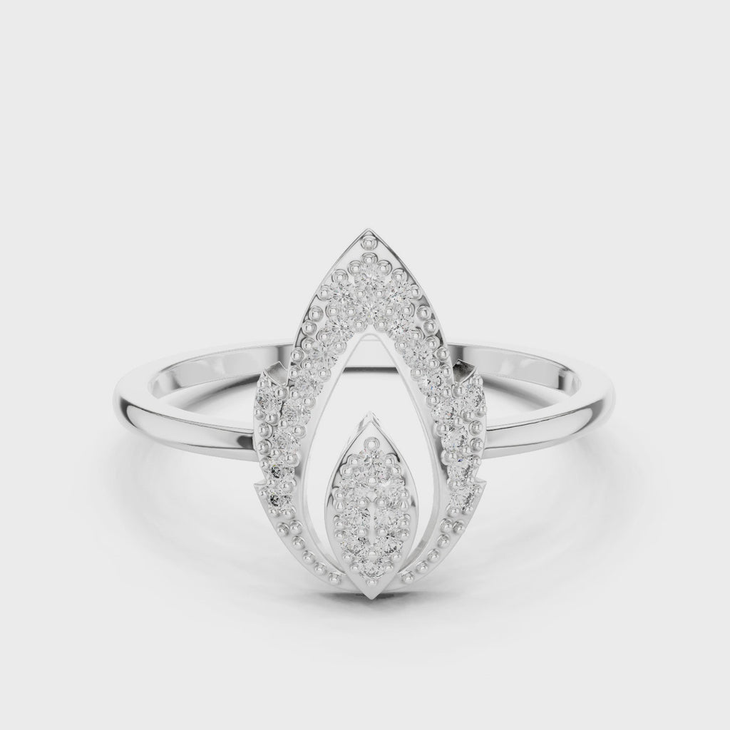 Liora Marquise Pavé Moissanite Fashion Ring