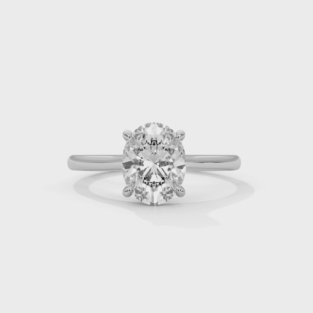 Evelyn Oval Moissanite Engagement Ring