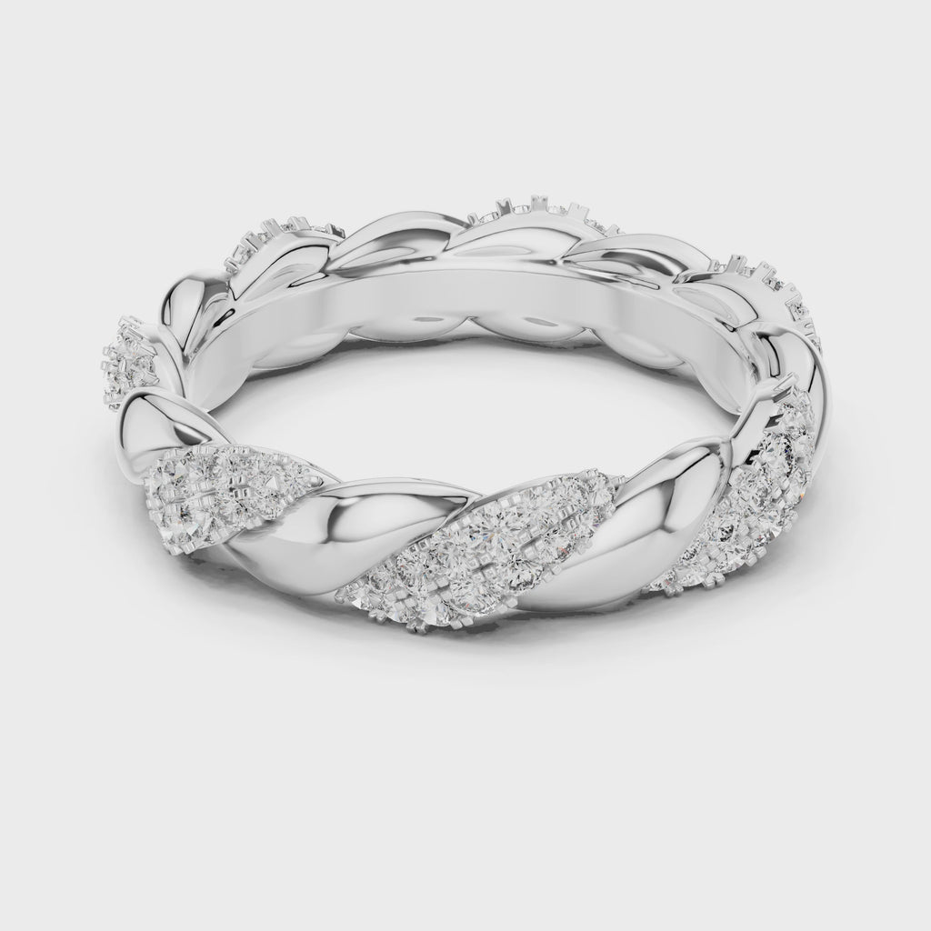 Valentina Twisted Moissanite Eternity Band