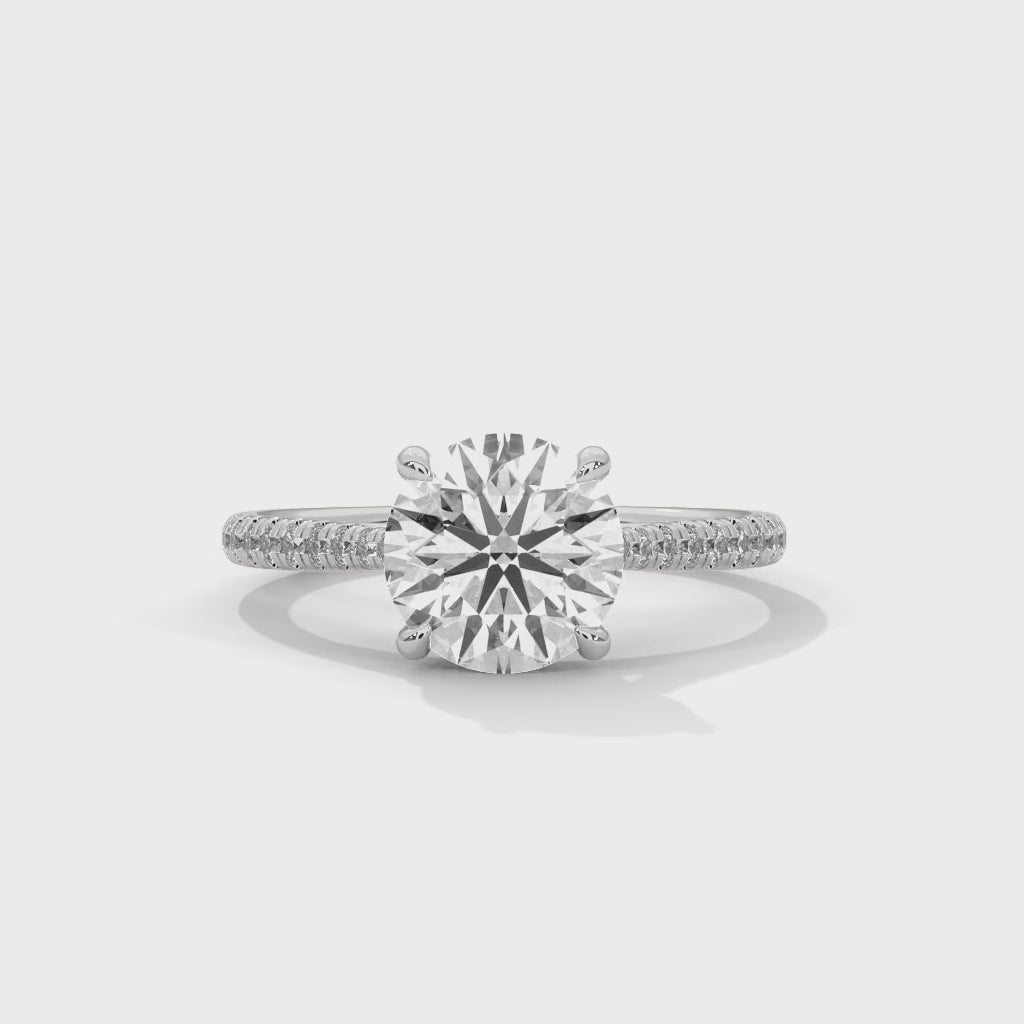 Aurielle Classic Pavé Solitaire Ring