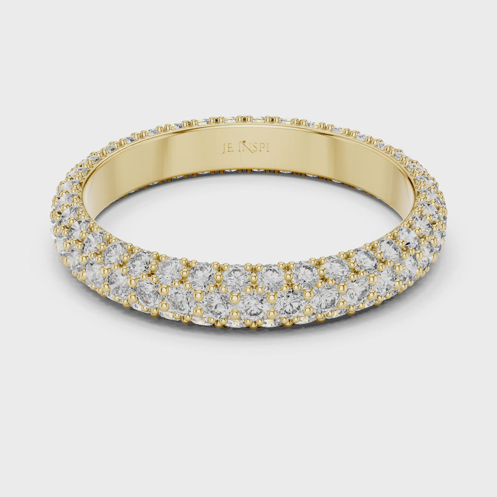 Celeste Three Row Moissanite Eternity Band