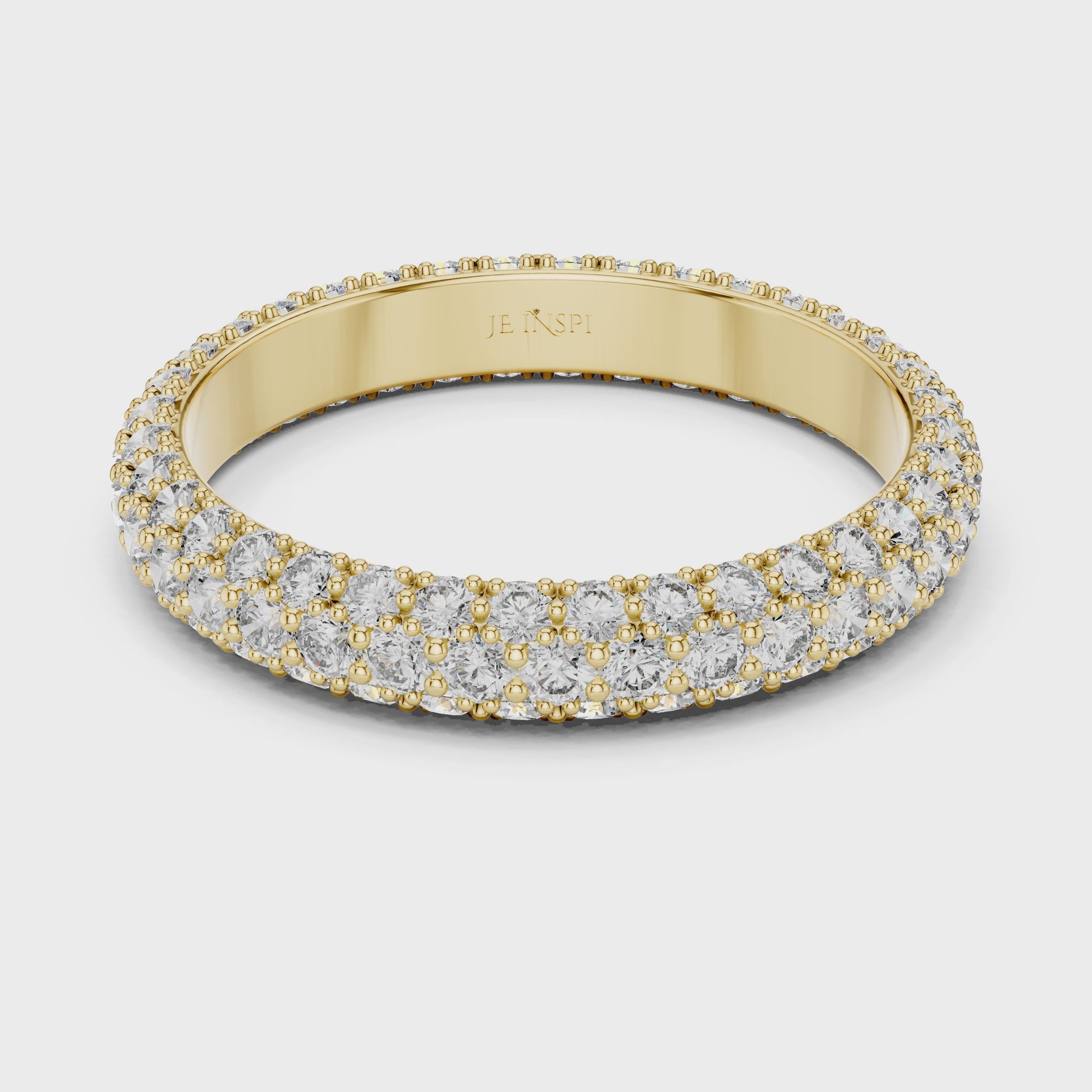 Celeste Three Row Moissanite Eternity Band