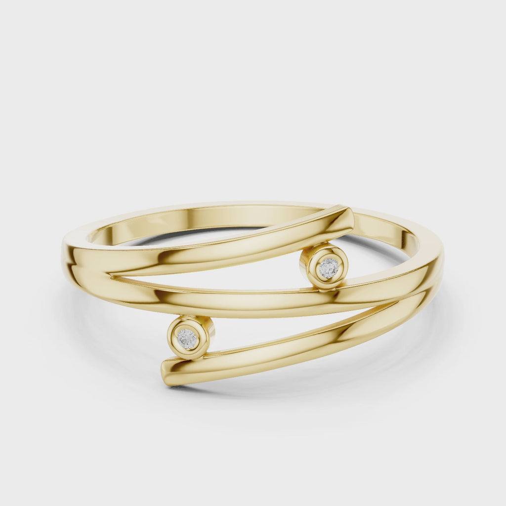 Aurelia Minimalist Wrap Ring | 925 Sterling Silver & 18K Gold Plated