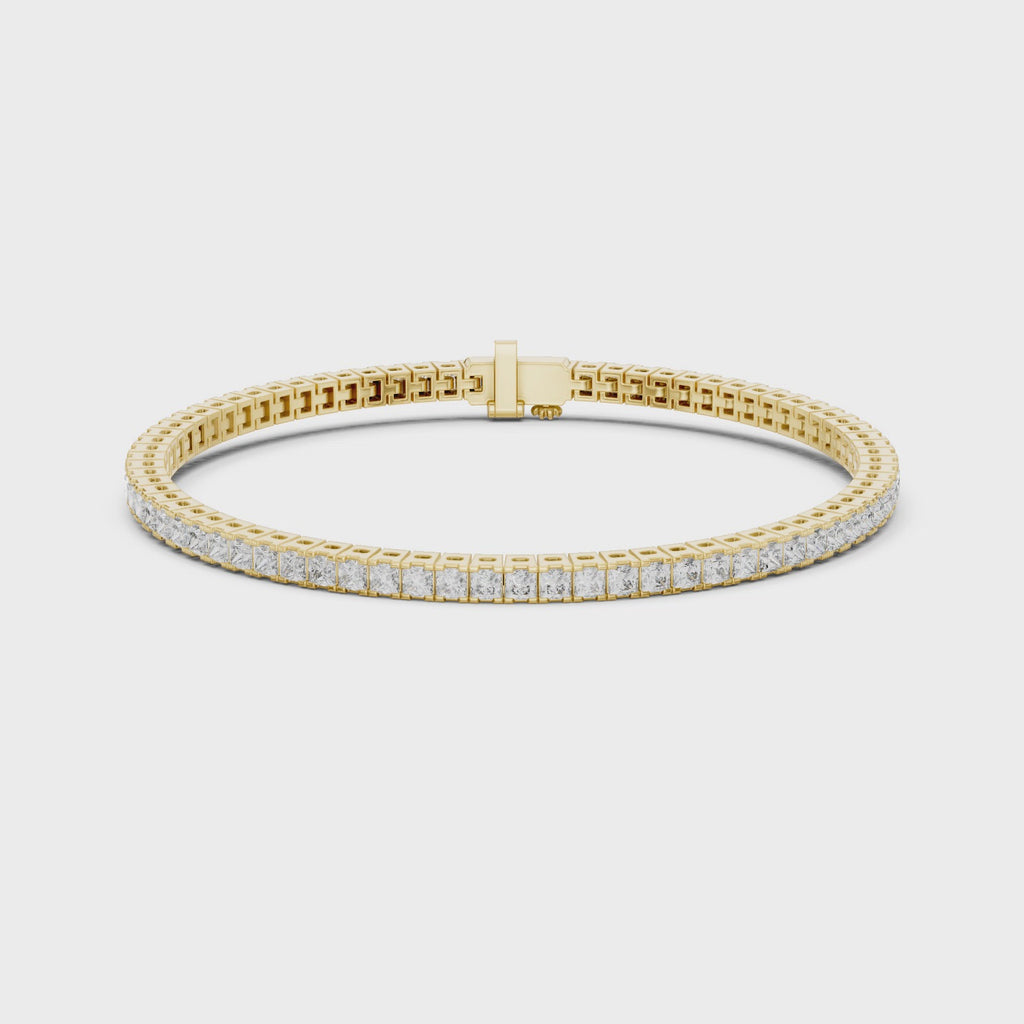 Princess Cut Diamond Tennis Bracelet | Luxury Tennis Bracelet