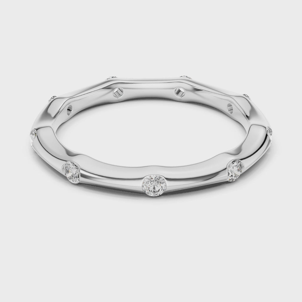 Elara Bezel Moissanite Eternity Band