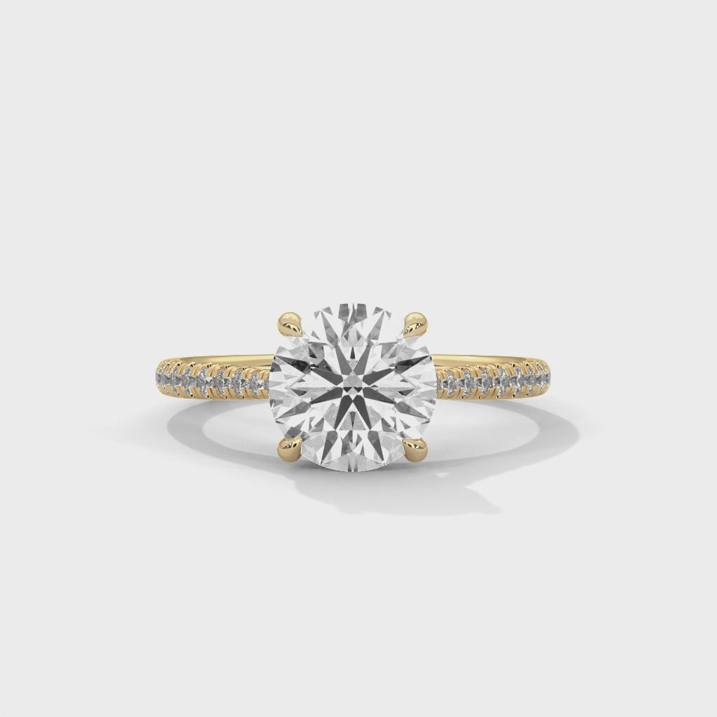 Aurielle Classic Pavé Solitaire Ring
