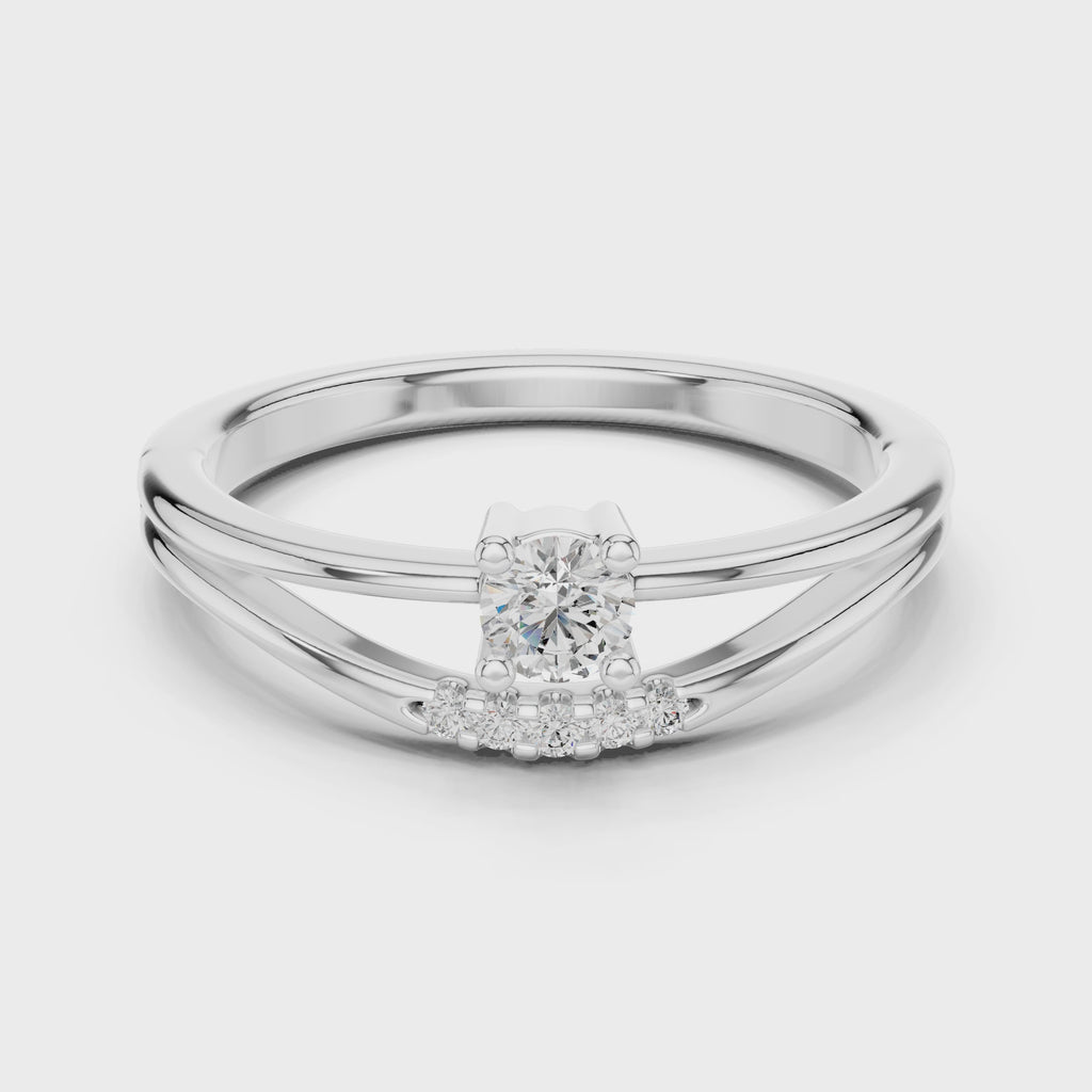 Aurelia Twist Solitaire Ring