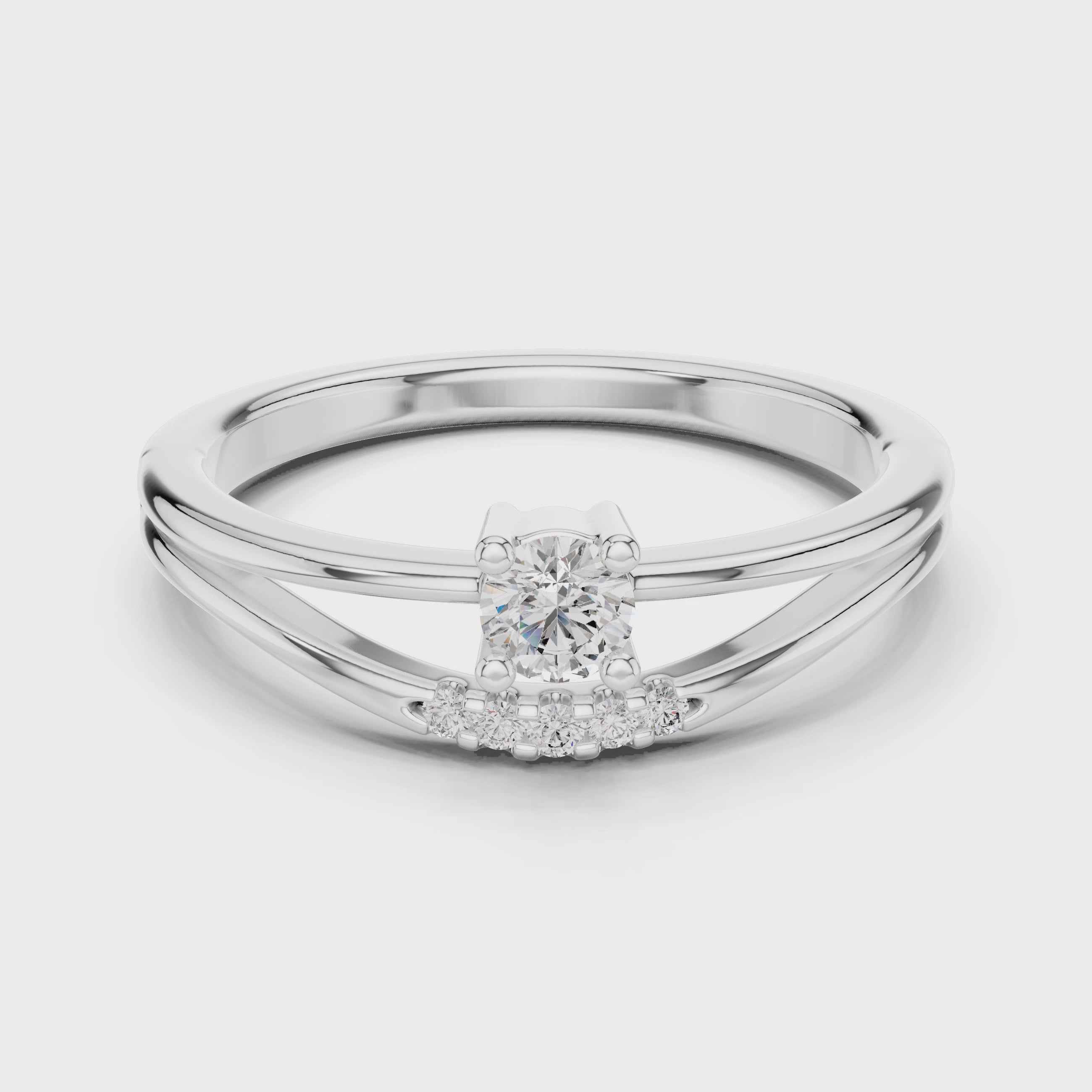 Aurelia Twist Solitaire Ring