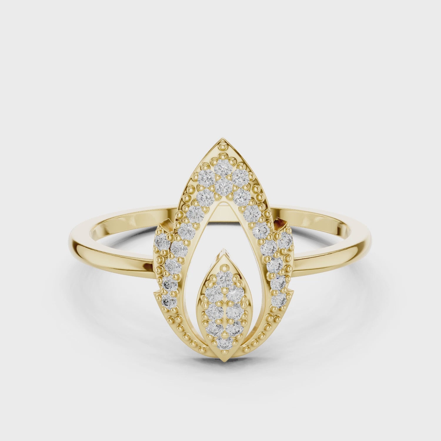 Liora Marquise Pavé Moissanite Fashion Ring