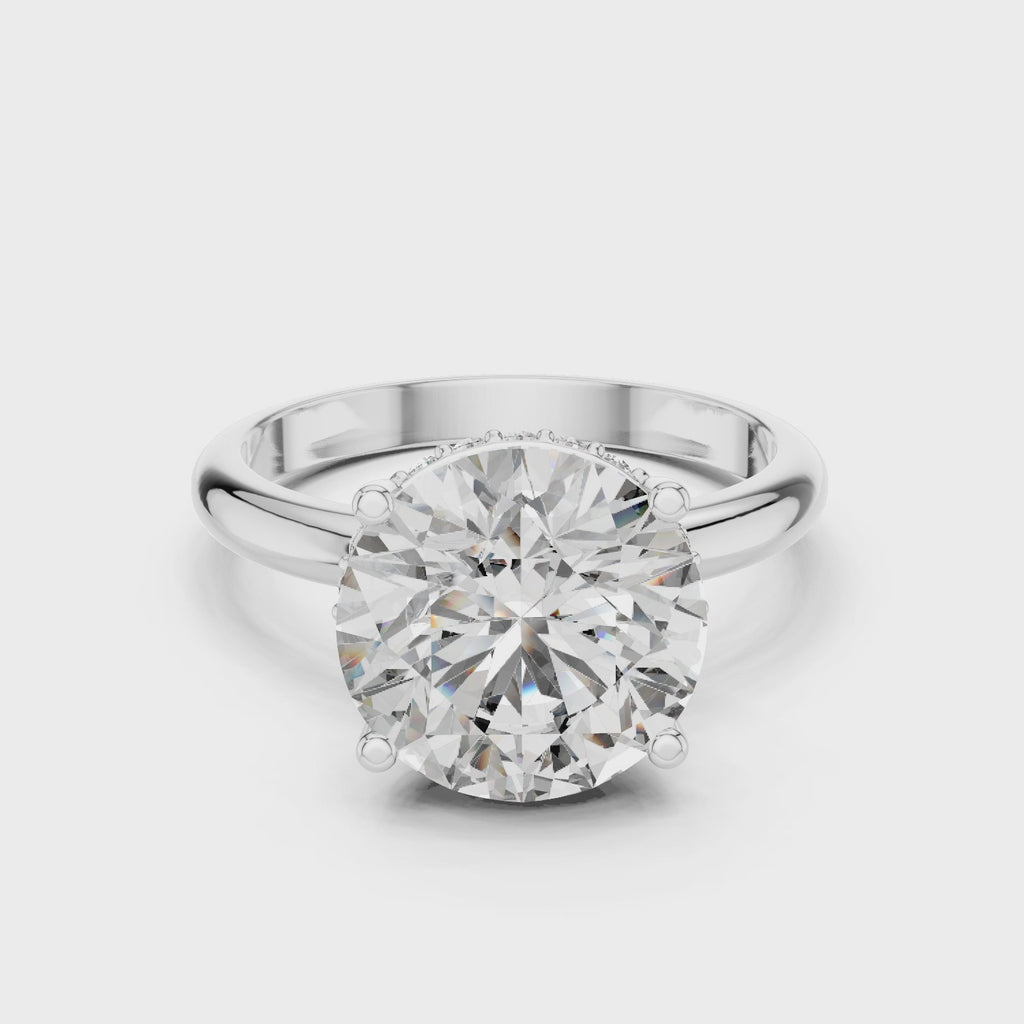 Eterna 3.75 CT Round Moissanite Solitaire Ring